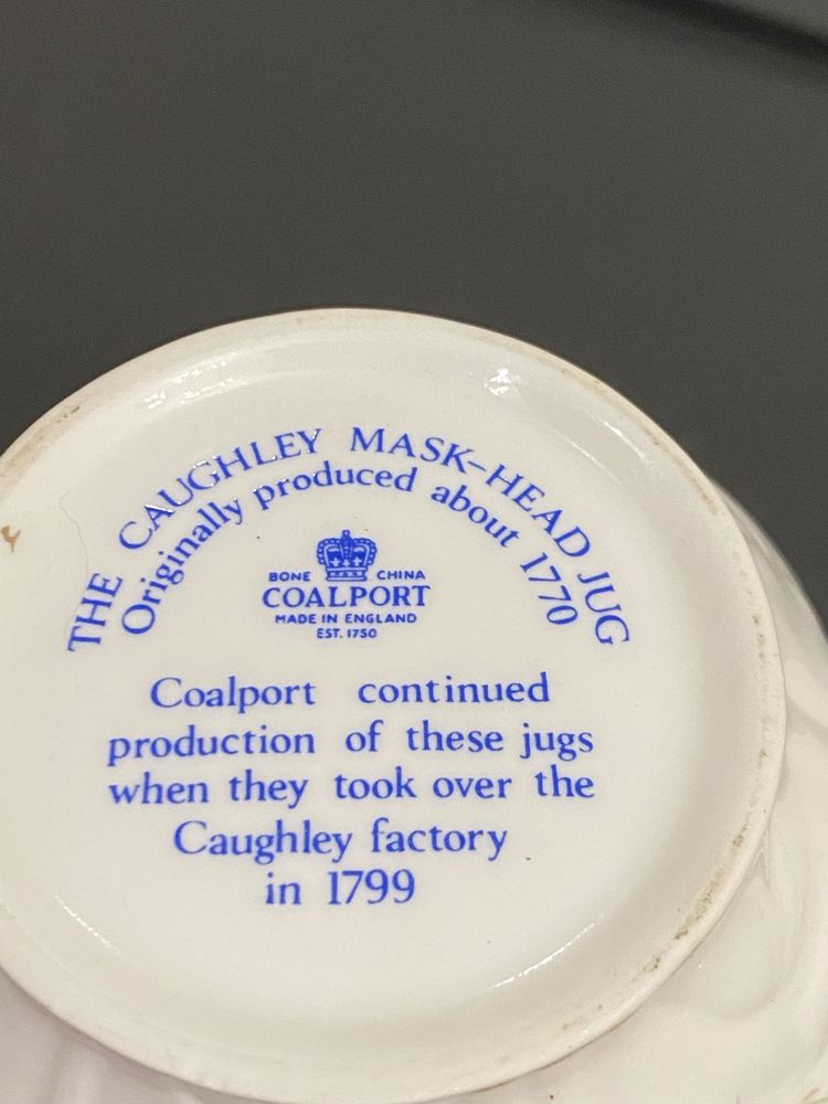 Кувшин,молочник Coalport Caughley Mask Jug Англия