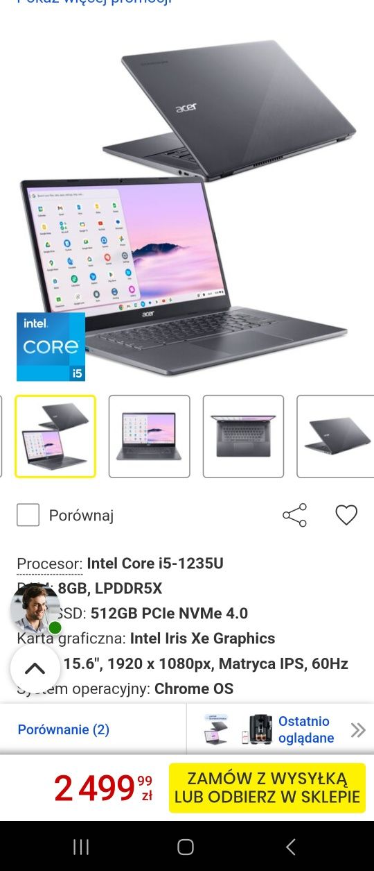 Laptop Acer chromebook