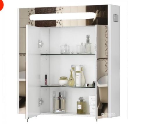 Дзеркало AQUA RODOS Париж 800×966×170 в білому кольорі з підсвіткою