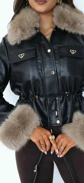 Piękna kurtka ocieplana eko skóra rozmiar M nowa WAY MODE