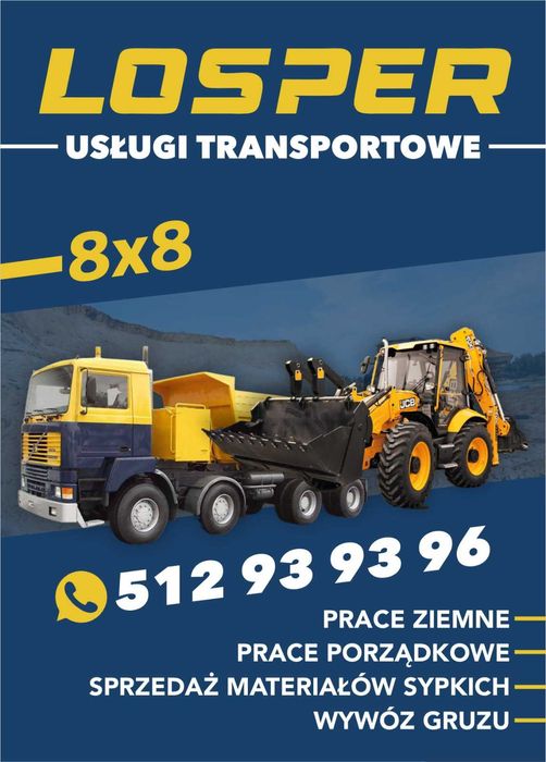 Usługi Transportowe- Wywrotki-Koparki