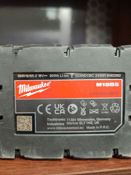Bateria Milwaukee M18b5 5.0Ah stan bdb
