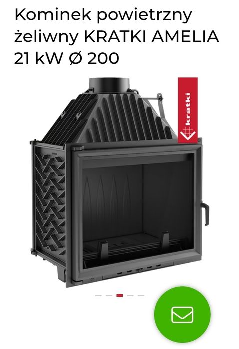Wkład kominkowy żeliwny kominek Piecyk Amelia