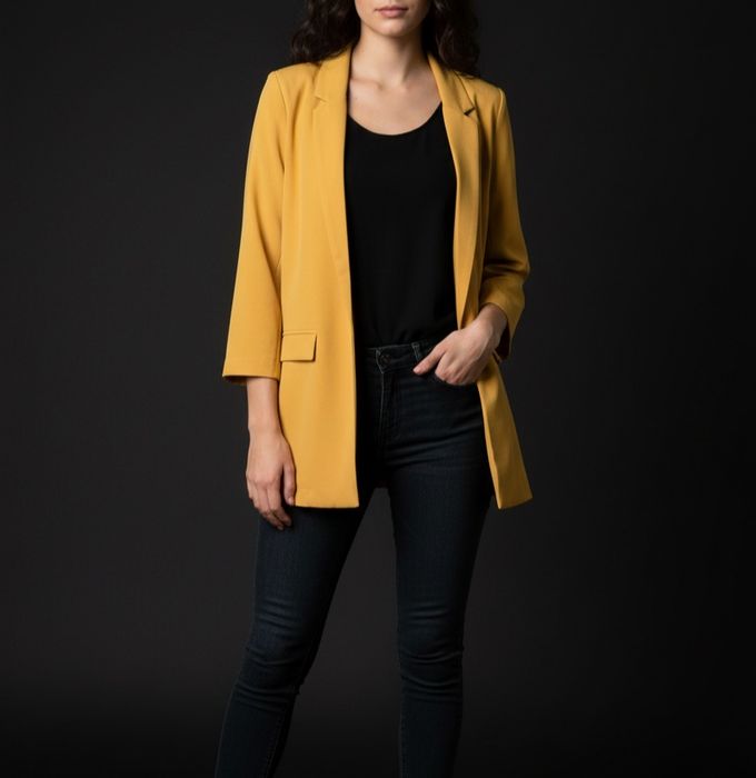 РОЗПРОДАЖ! Стильний гірчичний блейзер/жакет Primark-Ідеальний оверсайз