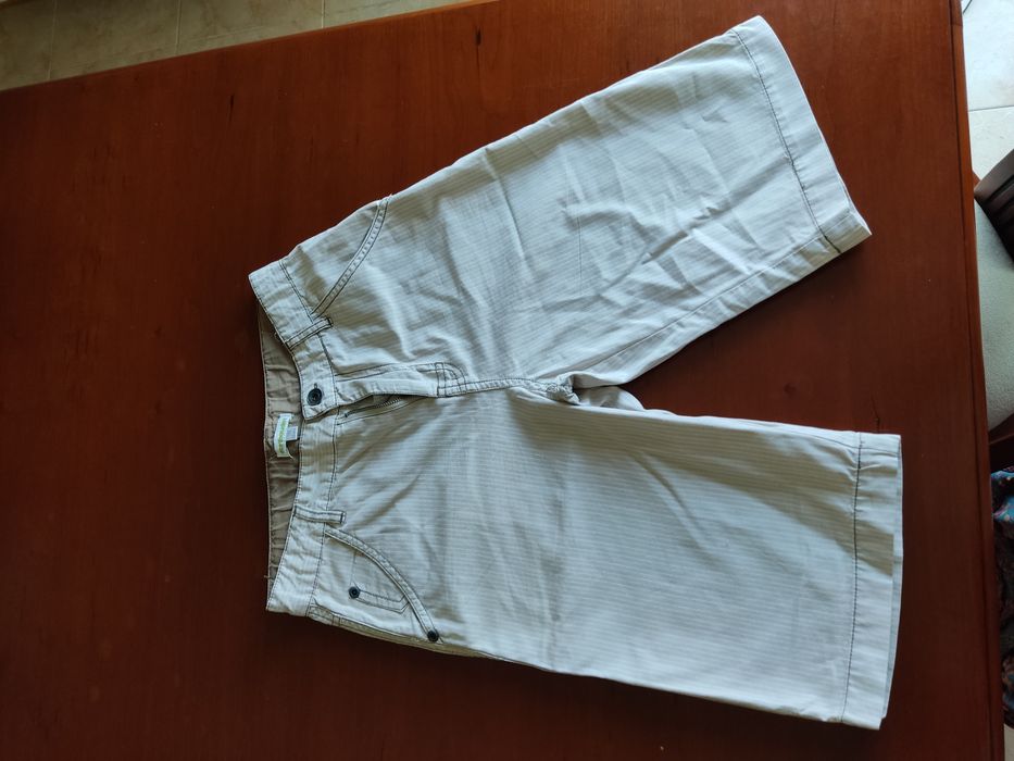 Calção creme com risca creme verbaudet