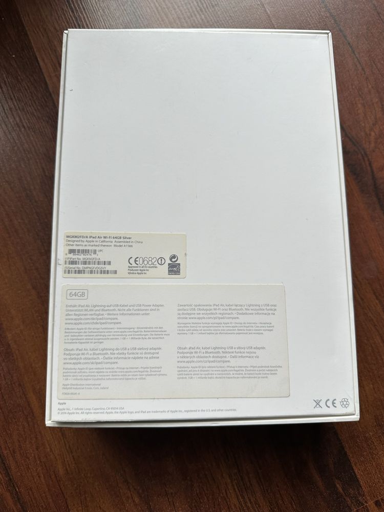 iPad Air 2 generacji A1566 64 GB silver wi-fi