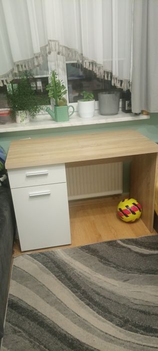 Biurko sonoma/biały BRW