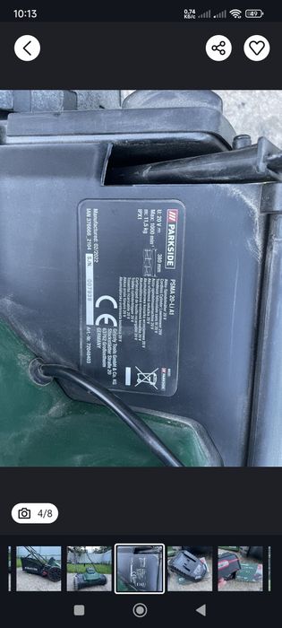 Акумуляторна цілендрична газонокосарка Рarksidеr. Майже нова