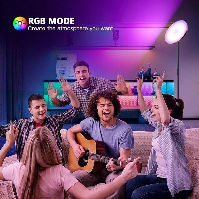 OTREN Lampa  Podłogowa LED RGB Z Pilotem Do Salonu Sypialni Biura
