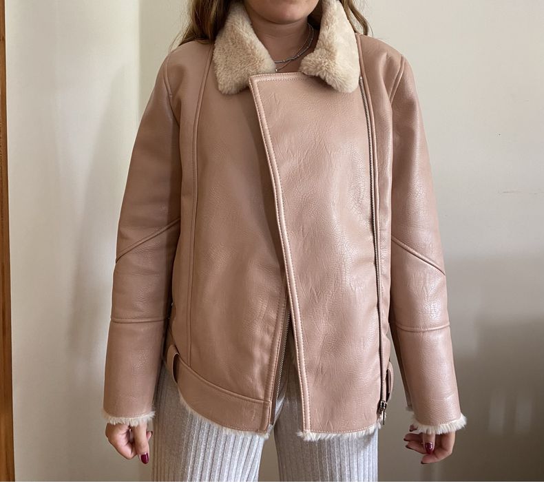 Blusao de crianca pele sintetica Zara 14 anos