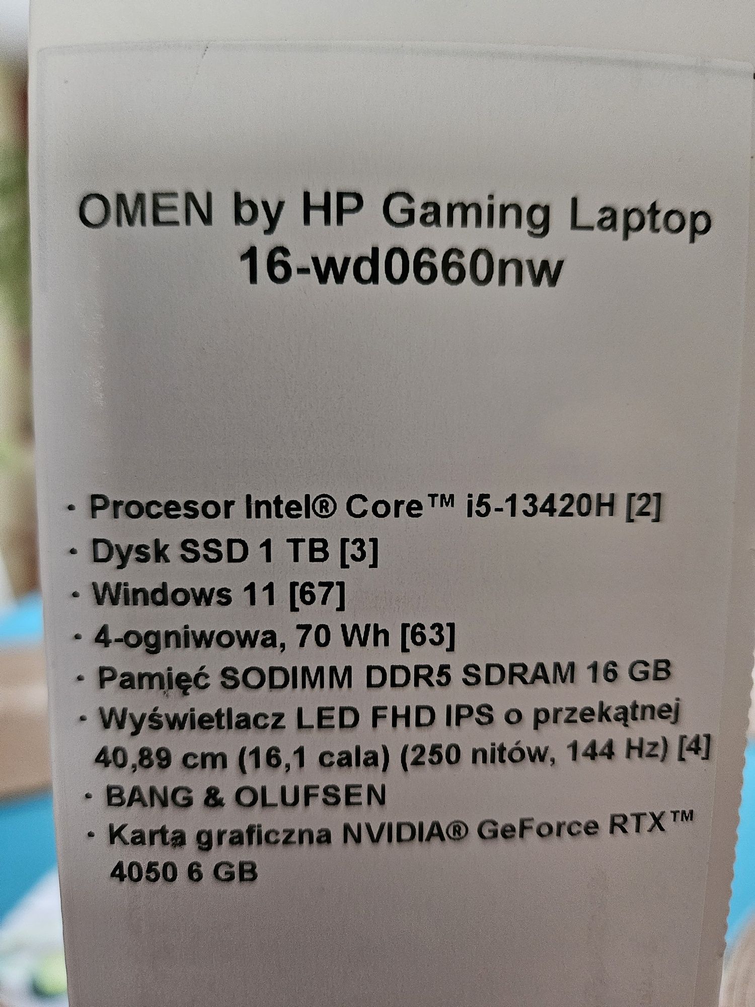 Laptop HP Omen 16 16-wd0660nw OKAZJA!