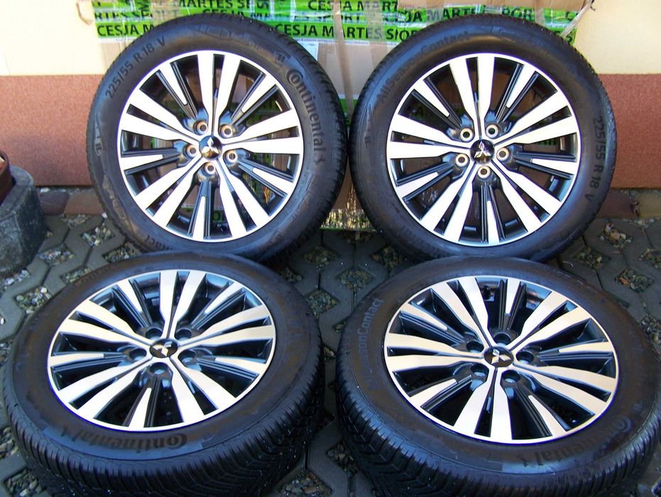 Perfekcyjne  Koła 18" Całoroczne TPMS  Mitsubishi Outlander 2,3 , ASX,