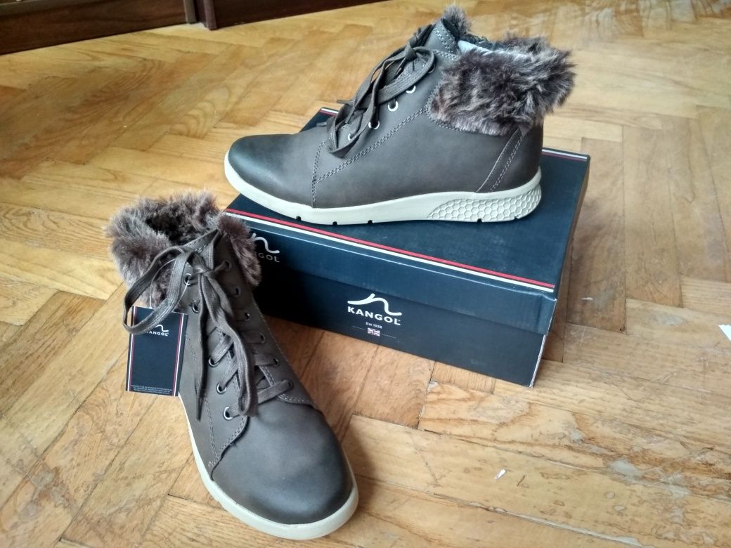 Ботинки демисезон еврозима KANGOL 40-41р, новые -50% на широкую ногу