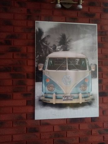 Obraz w szklanej antyramie 100x60 Volkswagen