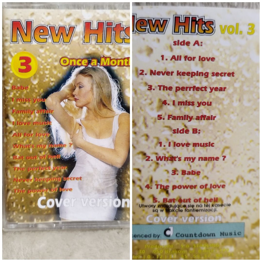 Kaseta magnetofonowa "NEW HITS / COVER VERSION" - 6 szt