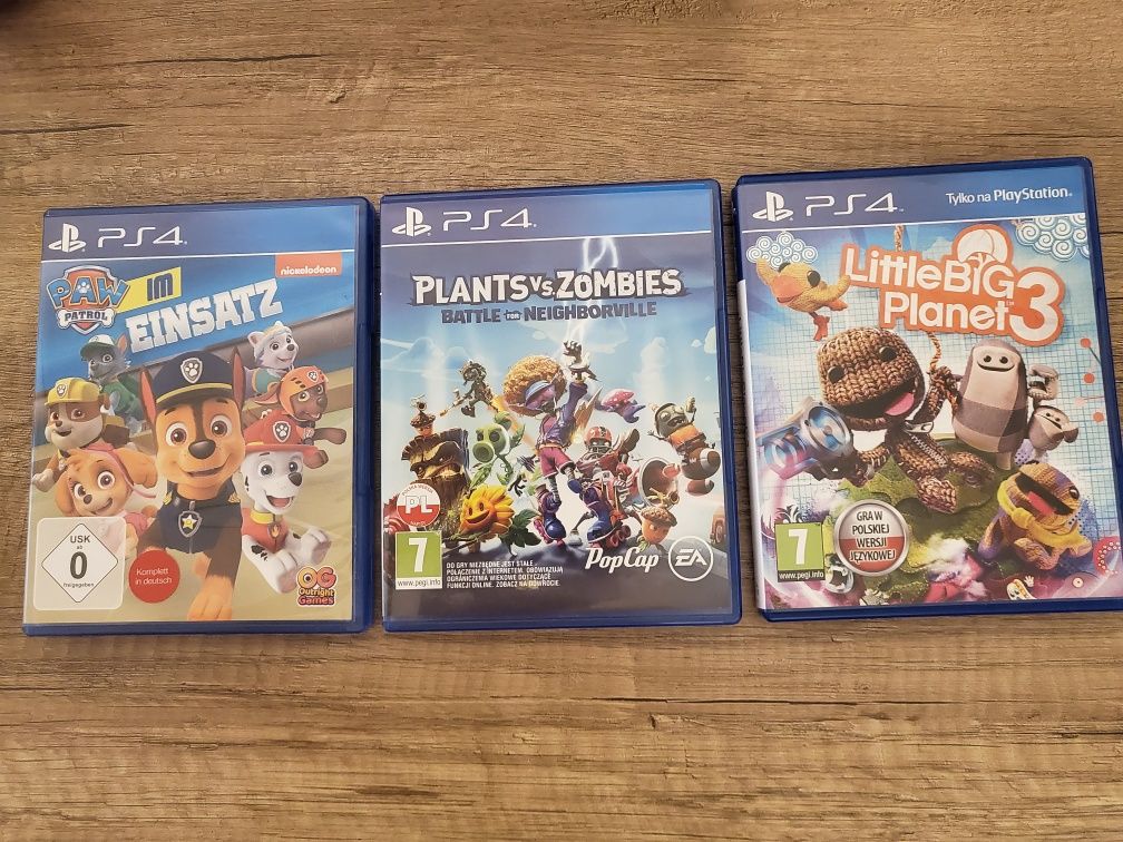 Little Big Planet 3, Plants vs Zombies, Psi Patrol PL PS4