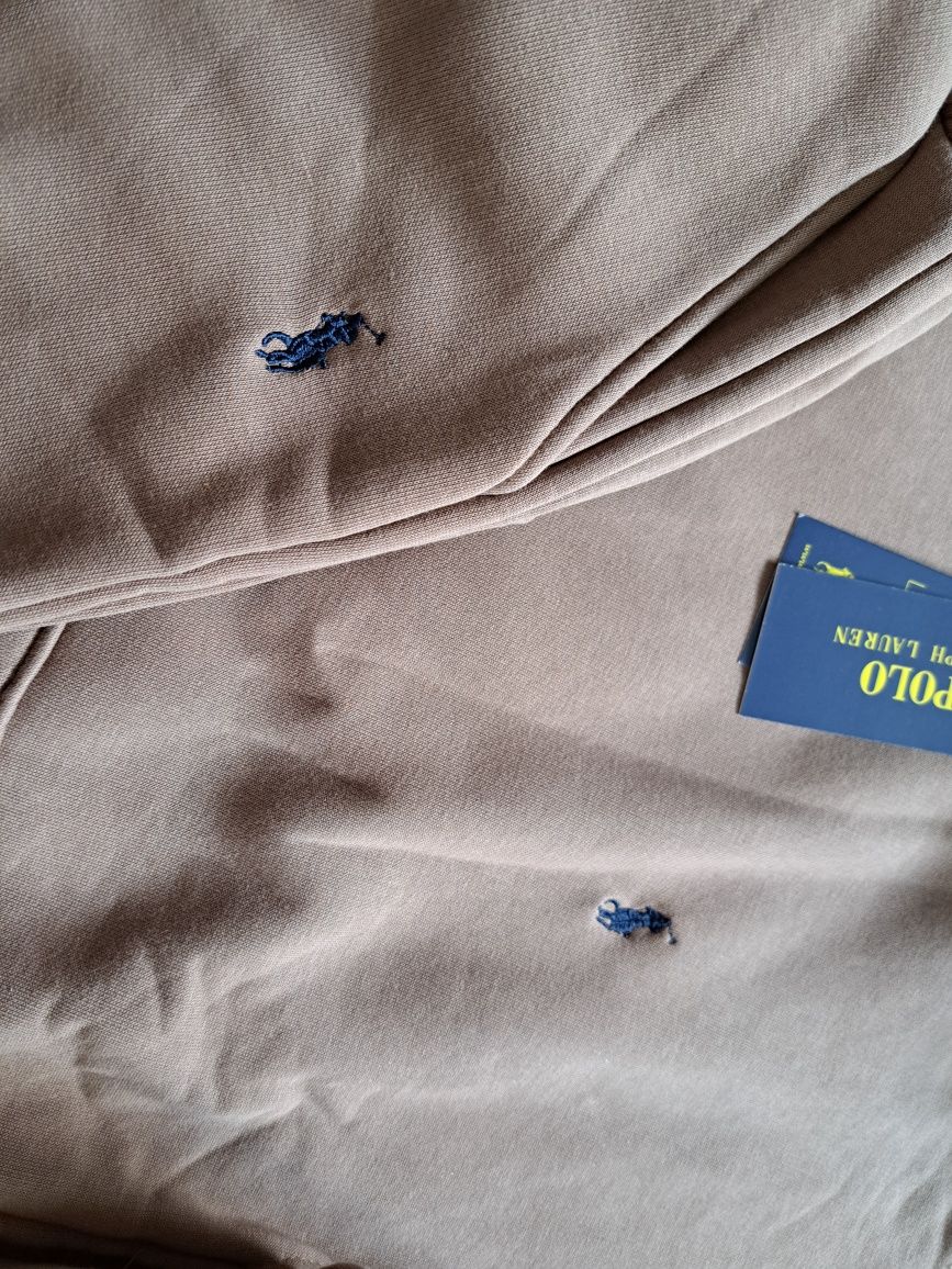 RALPH LAUREN damski nowy komplet dresowy czekoladowy ocieplany r. S