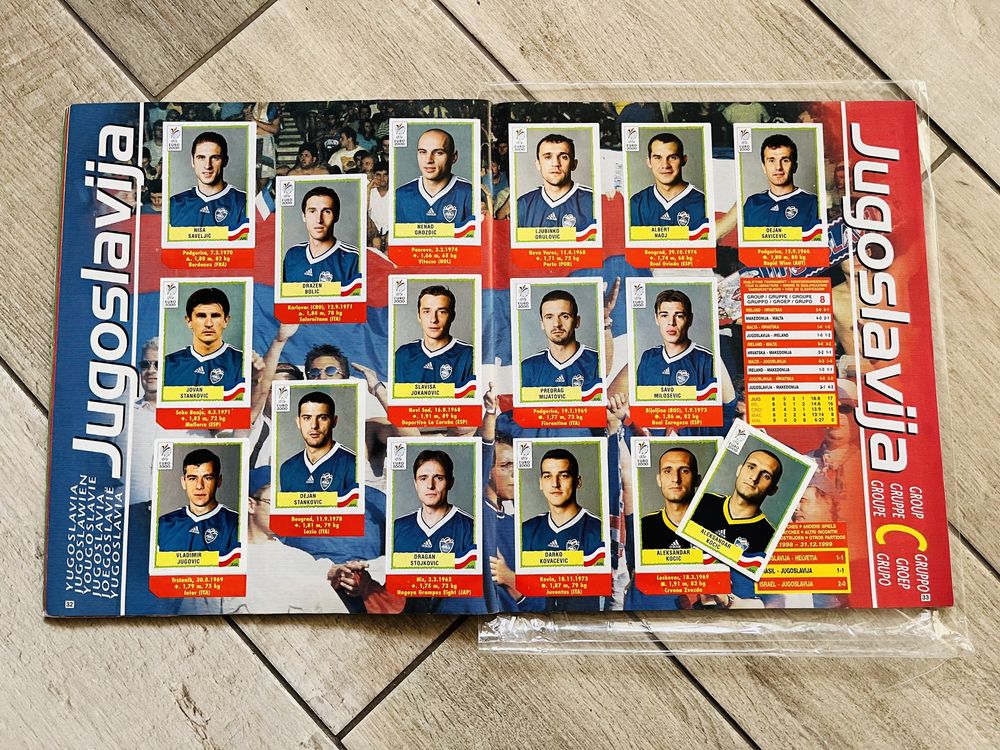 Panini Euro 2000 альбом с наклейками.