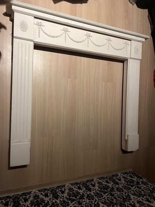 Kominek. Drewniany. Konsola. Portal