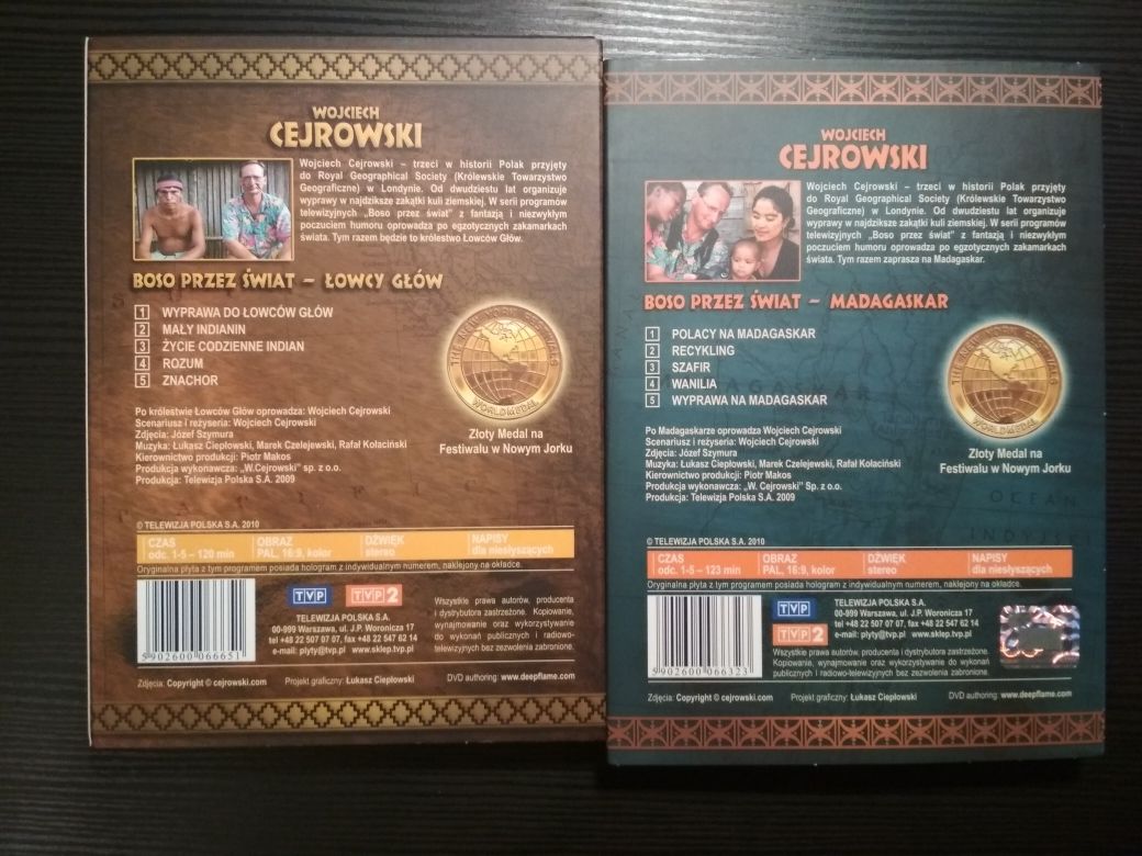 Wojciech Cejrowski - filmy DVD: Łowcy głów i Madagaskar