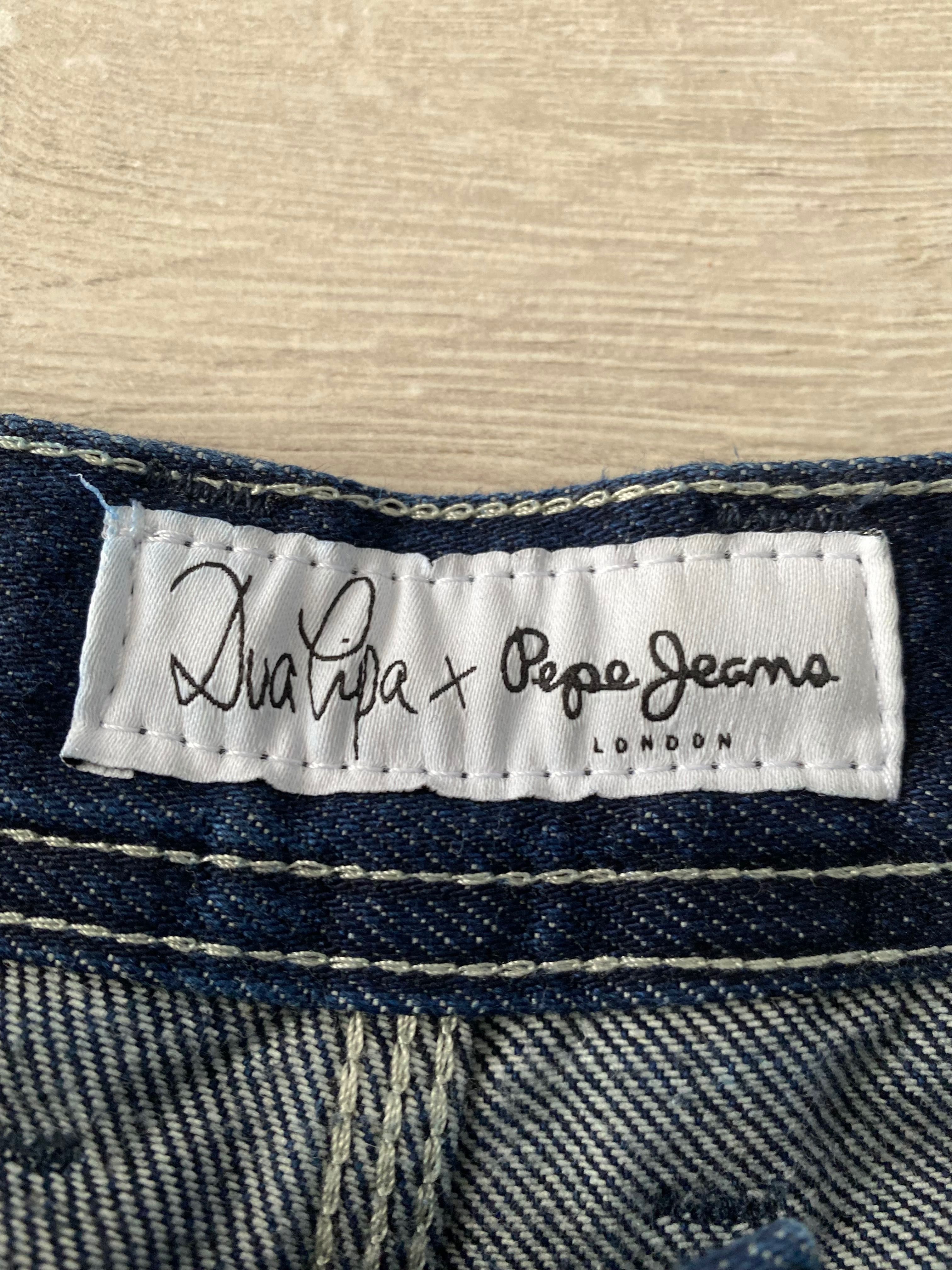 Spodnie jeansy PEPE JEANS + DUA LIPA -  spodnie damskie, rozmiar 28/30