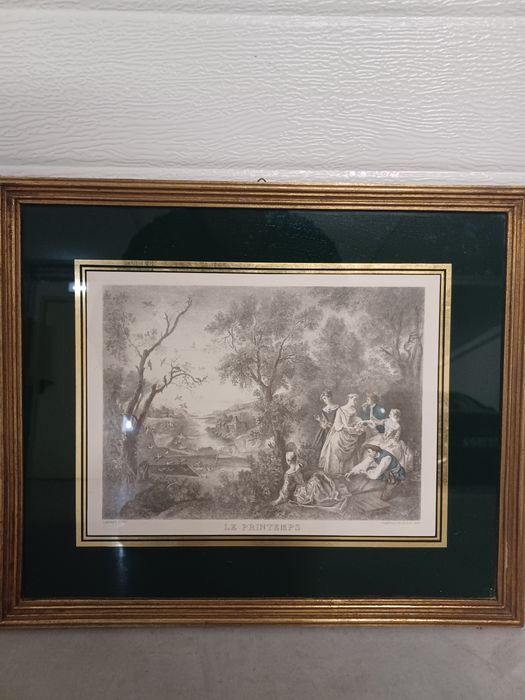 Par de quadros com gravuras