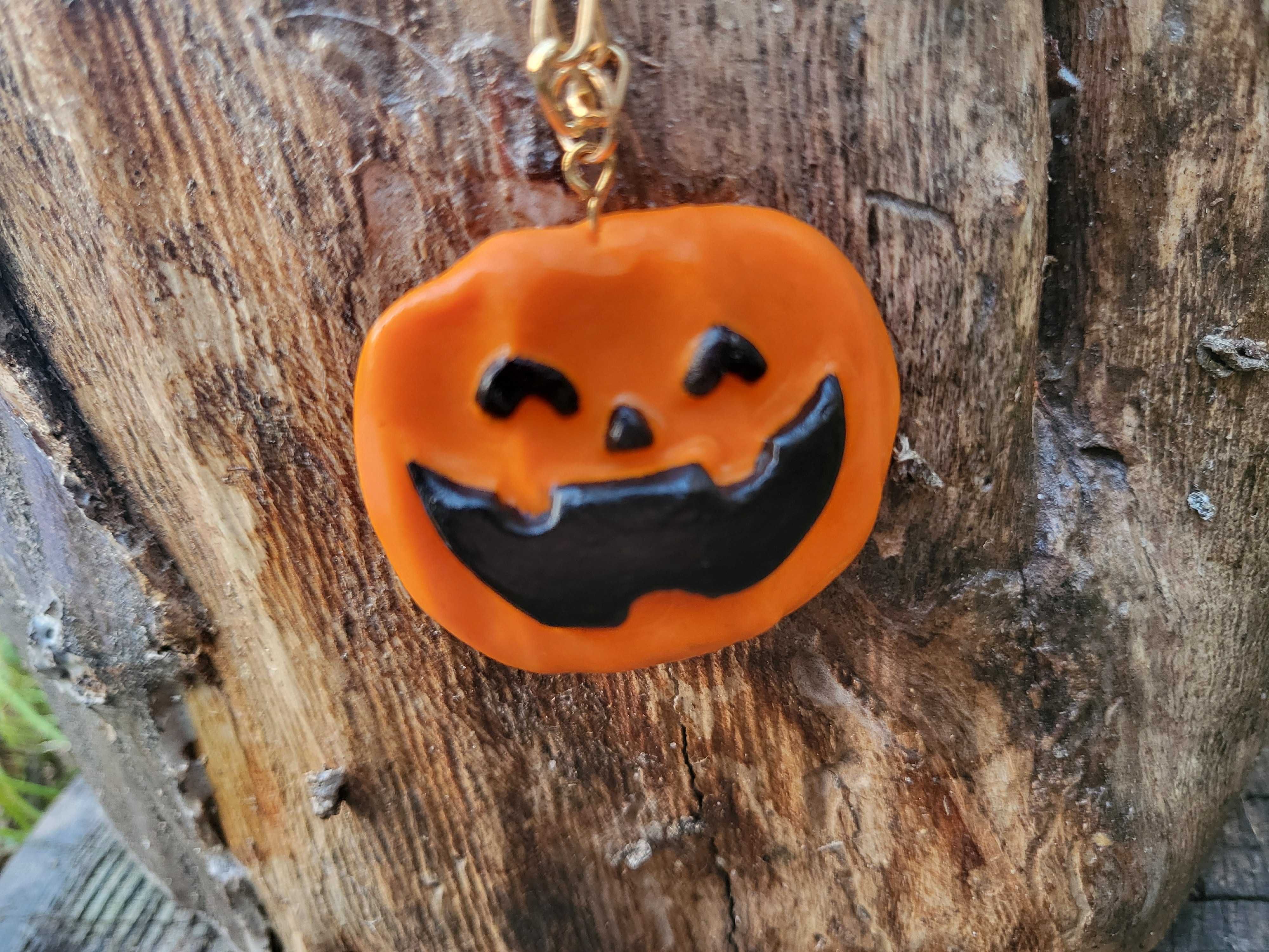 Wisior dynia halloweenowa, handmade , jesień