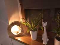 Lampka z plastra drzewa