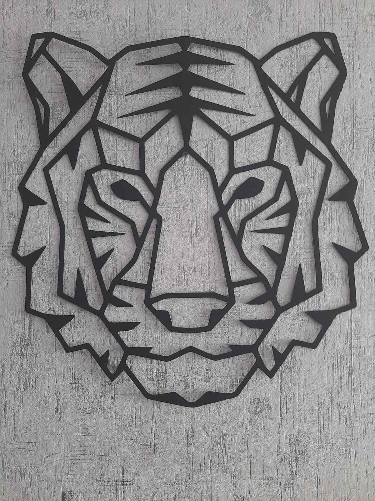 Картина из Металла(металлическая) Тигр,Панно,Декор