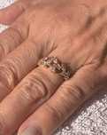 Anel Dourado Feminino – Ajustável – Novo com brilho elegante