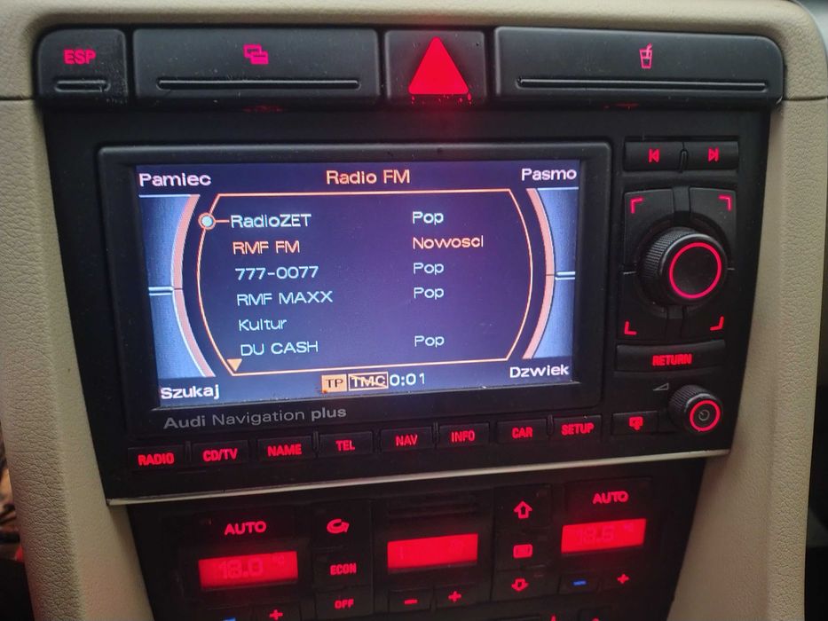 Radio RNS-E Audi Navigation Plus 2DIN Polskie Menu + KOD Audi A4 B7 B6