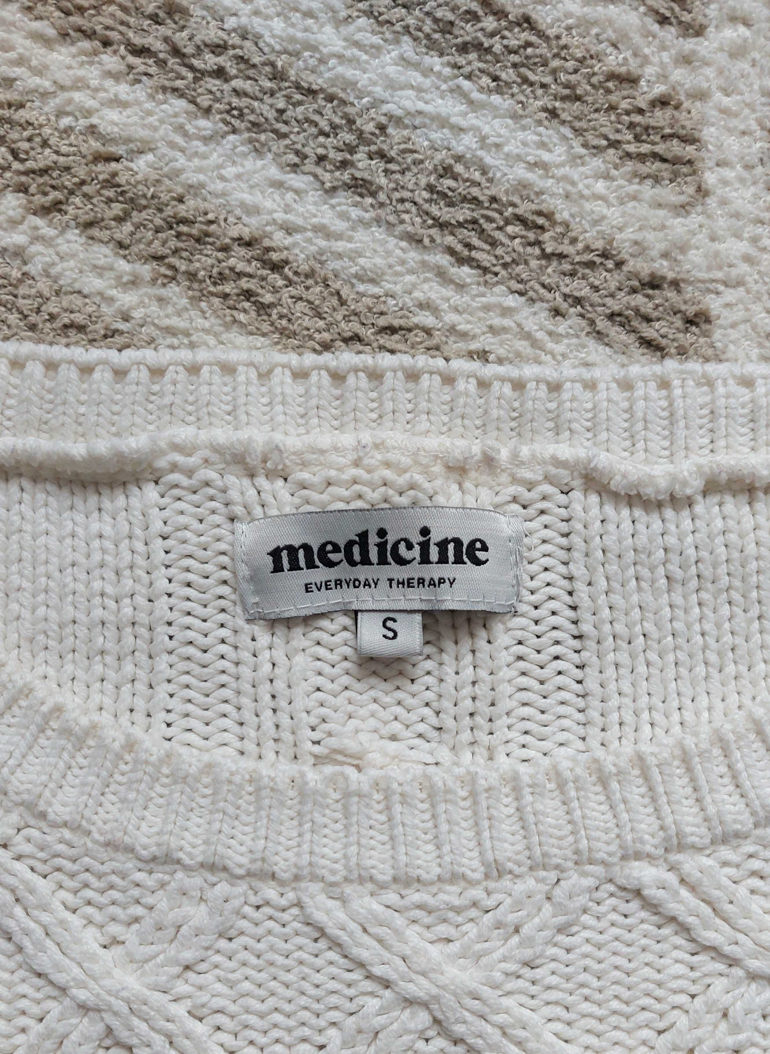 Bawełniany sweter Medicine z ozdobnym splotem