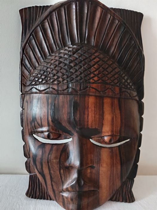 ORYGINALNA Afrykańska Maska Z Hebanu (Gabon)