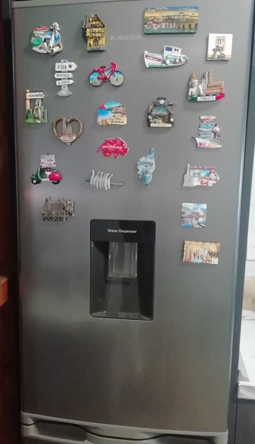 Frigorífico Combinado Jocel 267L - Inox + Dispensador Água (garantia)