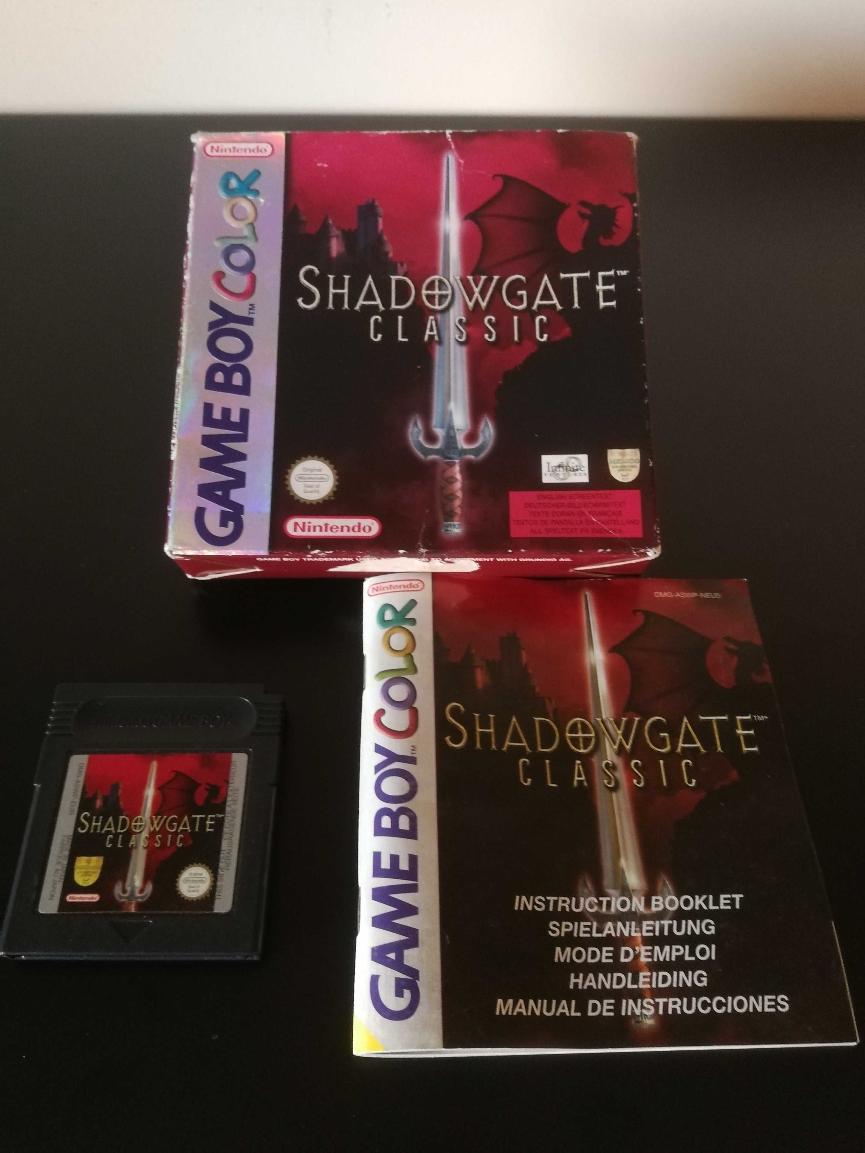 Jogo Shadowgate Classic com caixa e manual para Gameboy Color