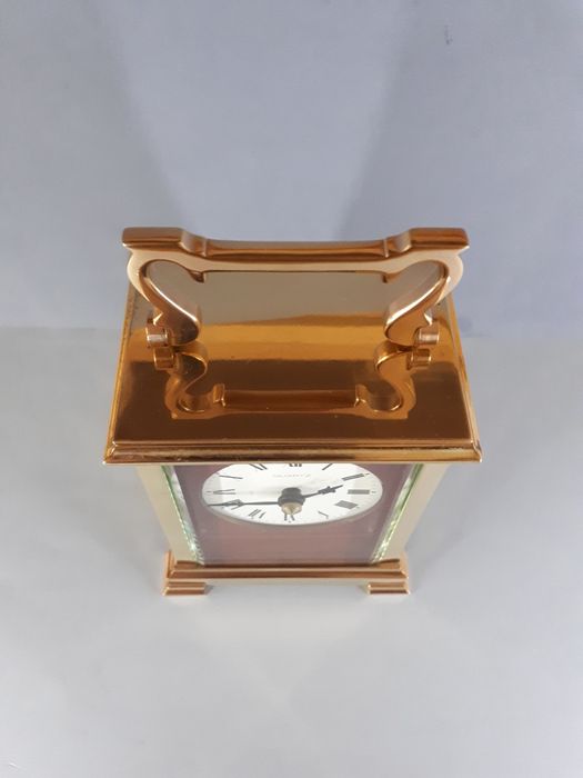 Zegar kominkowy kareciak mosiężny