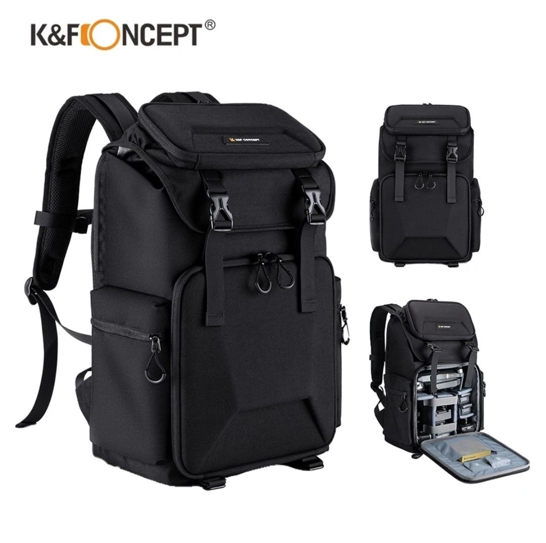 Plecak na aparat statyw laptop wodoodporny K&F Concept kolor szary