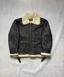 Skórzana Kurtka Kożuch Jacket B-3 army military  vintage 80's flyers