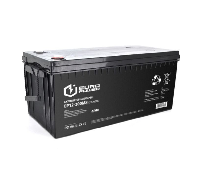 Аккумуляторная батарея EUROPOWER AGM EP12-200M8 12V 200Ah