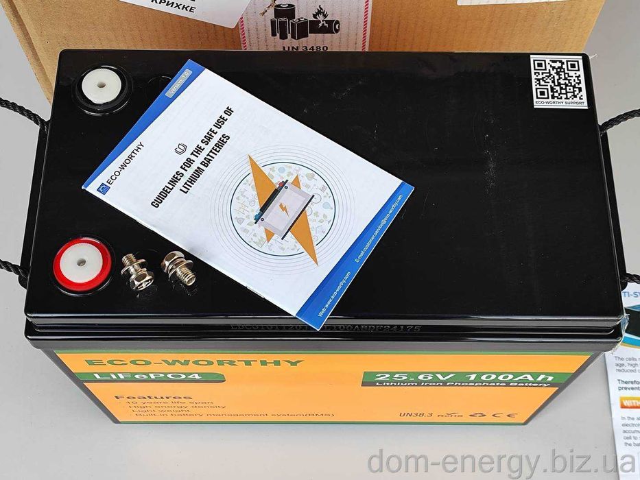 Гарантия 2 года Аккумулятор LiFePo4 100Ah 24В v Литий-железо-фосфатный