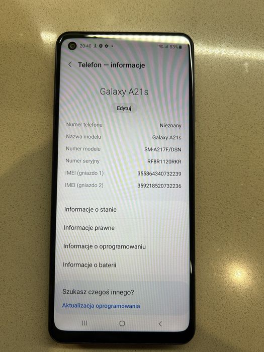 Samsung A21s bardzo dobry stan