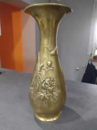 *Wyprzedaż*Duży, stary, pięknie zdobiony wazon z mosiądzu. 35cm.