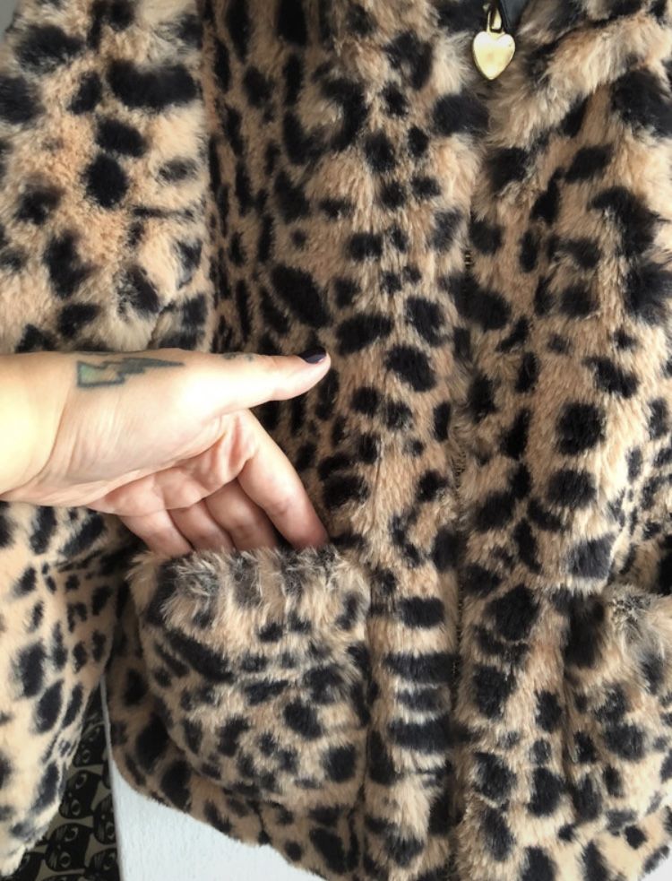 Blusão acolchoado em pêlo leopardo H&M