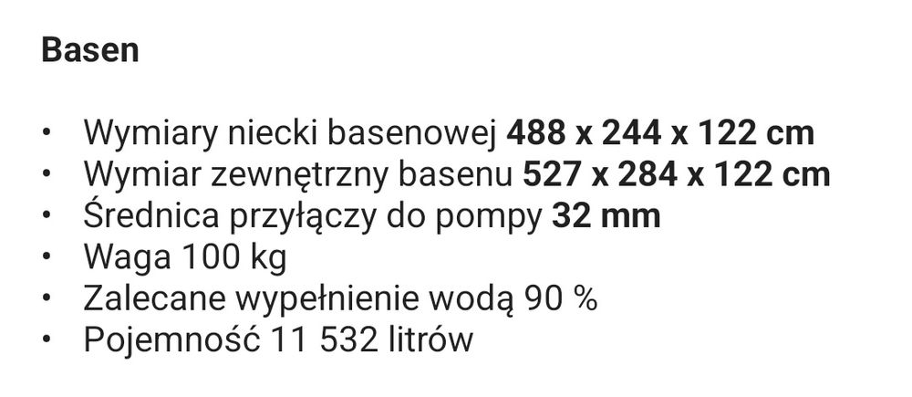 basen bestway używany 1 sezon