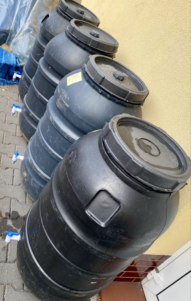 DUŻA BECZKA na deszczówkę 200l 220l 250l zbiornik spożywka beczki ibc