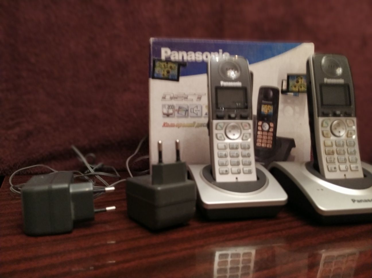 Радио телефон Panasonic две трубки