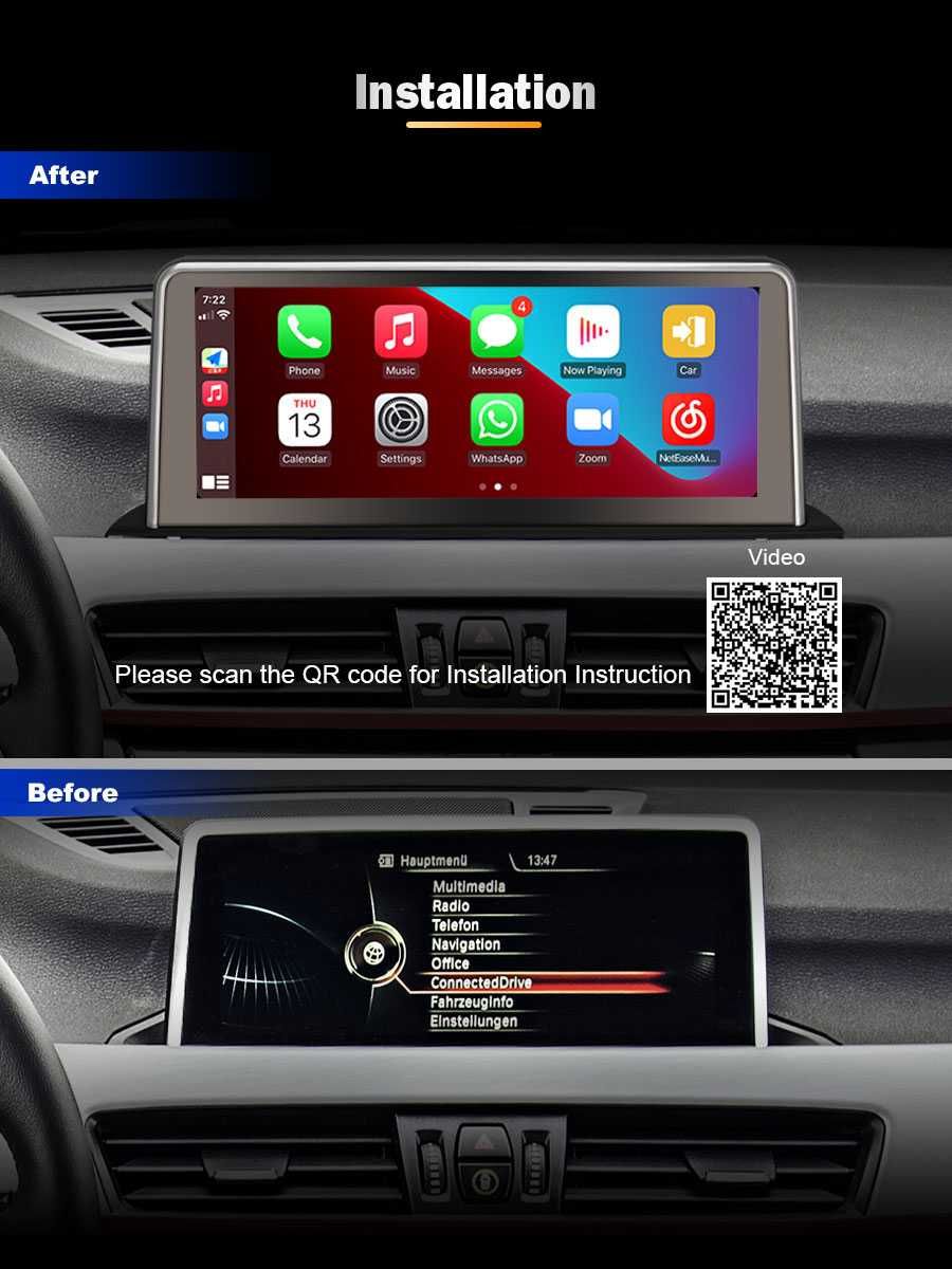 Auto-rádio 10.25" Android 14 BMW X1 F48 2016 a 2017