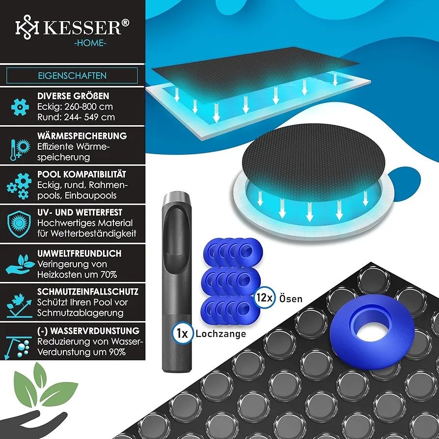 KESSER® Plandeka solarna do basenu, okrągła,Ø 427 cm