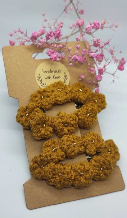 Szydełkowe spiniki do włosów