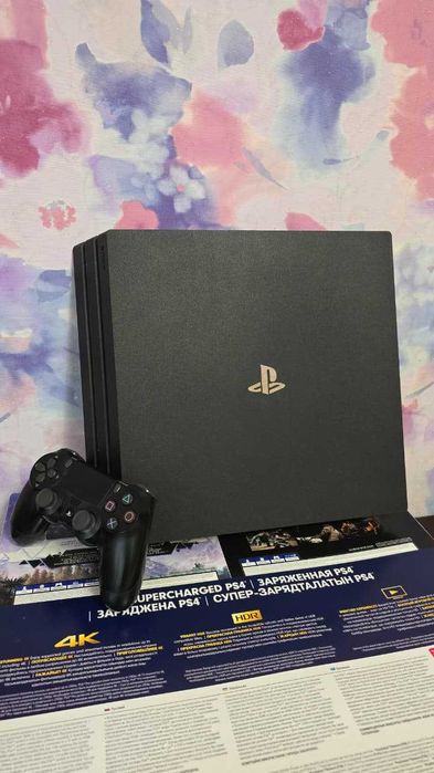 PS4 Pro 1TB + оригинальный геймпад